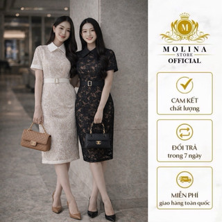 MOLINA - Đầm BODY ren LIÊN HOA chất liệu ren chỉ cao cấp thiết kế MOLINA chuẩn hàng chính hãng