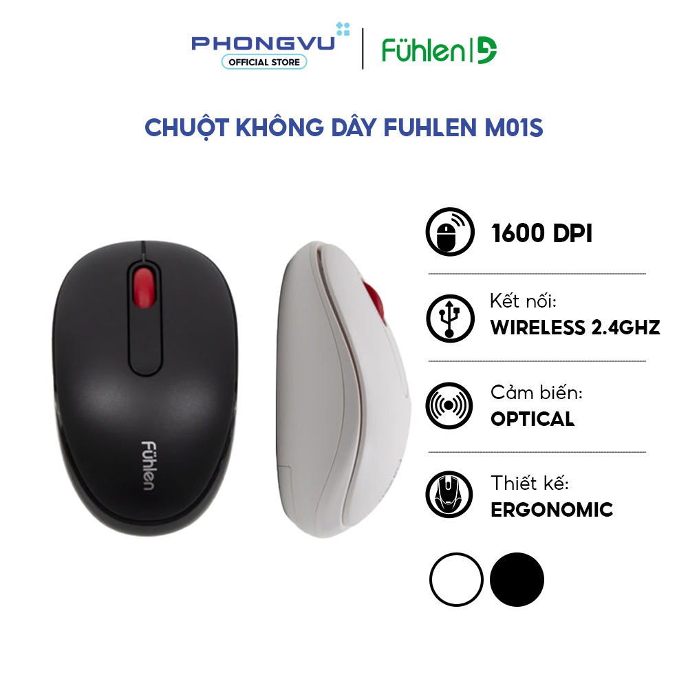 Chuột không dây Fuhlen M01S - Bảo hành 24 tháng
