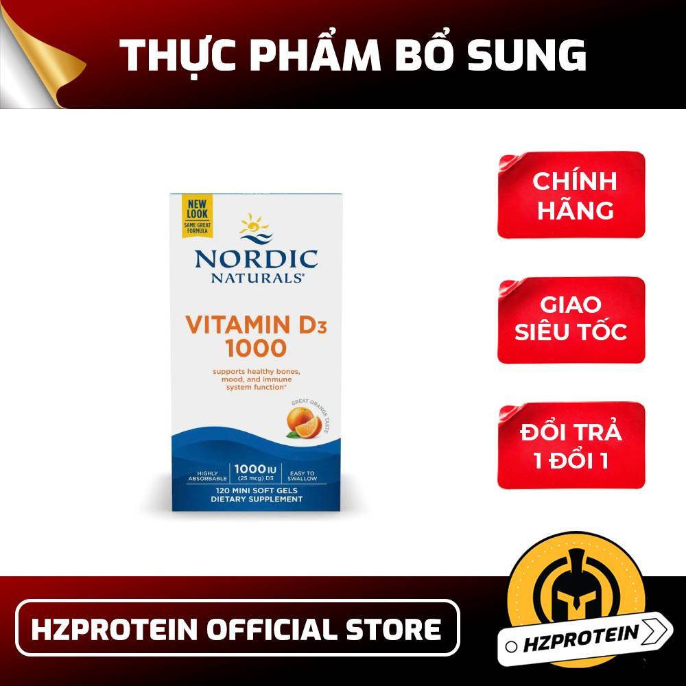 Nordic Naturals Vitamin D3 1000 IU – Hỗ Trợ Miễn Dịch & Xương Khỏe