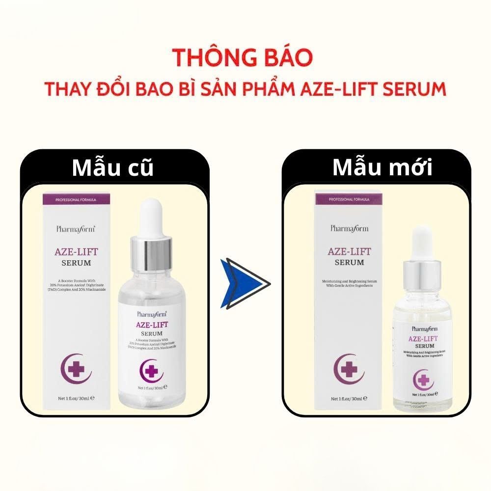 Ảnh 6 của Serum Pharmaform Aze-Lift  giúp kiểm soát dầu, thu nhỏ lỗ chân lông, giảm mụn, thâm 30ml