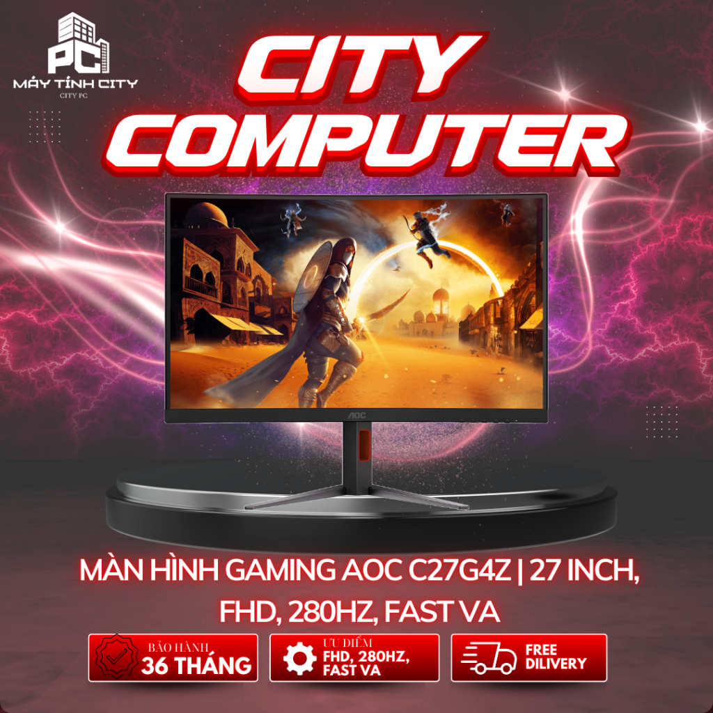 Màn hình Gaming AOC C27G4Z/74 (27 inch, Full HD, Fast VA, 280Hz, 0.3ms, cong)