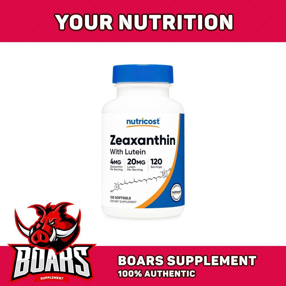 Viên Uống Bổ Mắt Nutricost Zeaxanthin Lutein 20mg  – Hỗ Trợ Nhìn Rõ, Chống Ánh Sáng Xanh