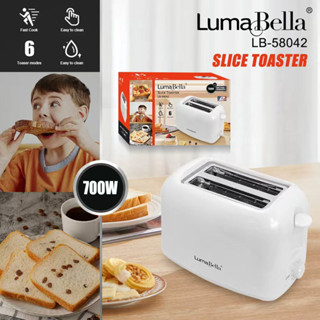 Máy nướng bánh mì sandwich Lumabella  LB-58042, SK022W công suất cao 700W, 6 nấc nảy tự động làm bữa sáng tiện lợi