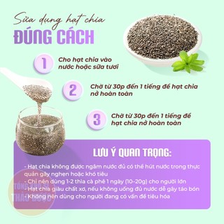 Hạt chia Úc 100g, hạt chia hữu cơ, dùng ăn ngũ cốc, sinh tố, sữa chua, tốt cho sức khỏe