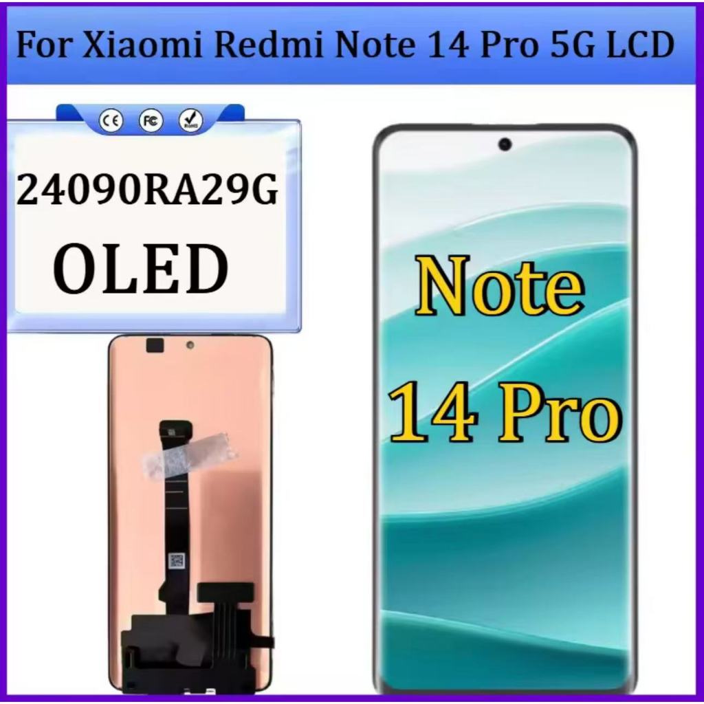 Original Xiaomi Redmi Note14Pro Màn hình 4G Lắp ráp màn hình cảm ứng 24116RACCG
