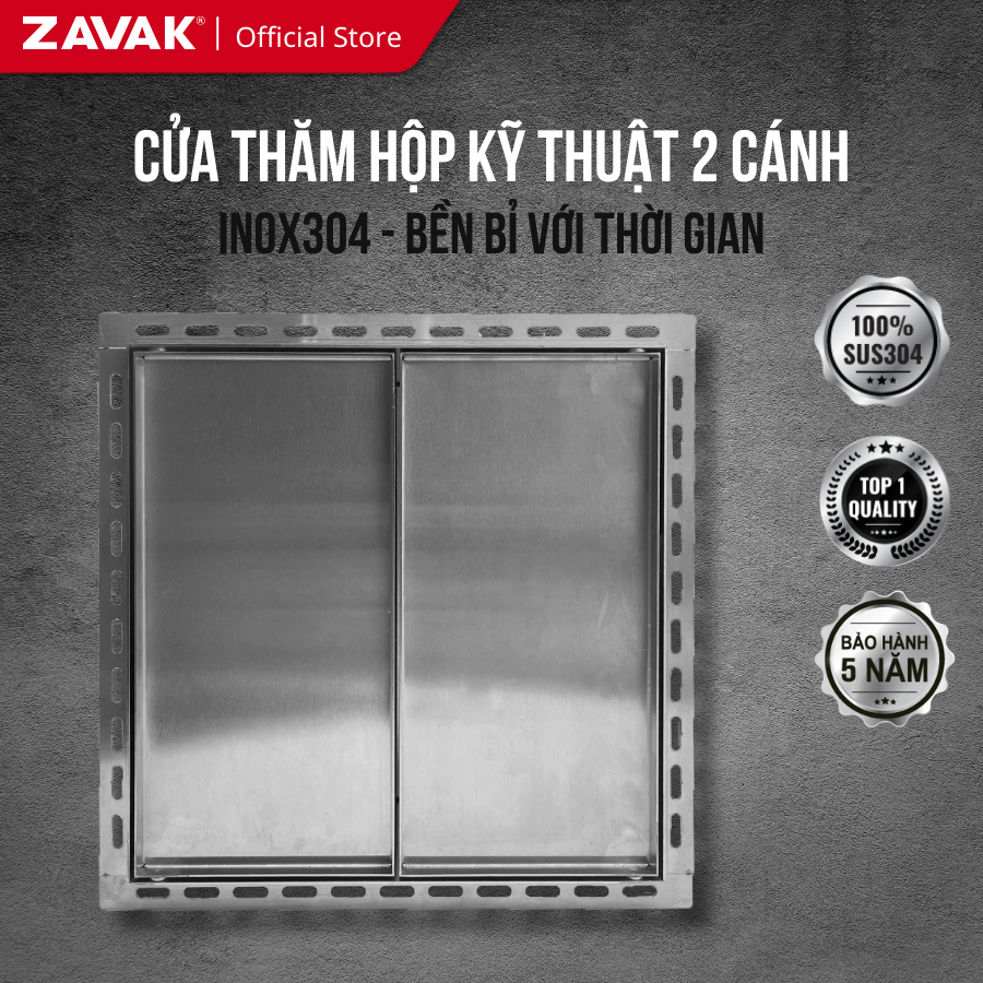 Nắp cửa thăm hộp kỹ thuật âm tường ZAVAK AWD-300x300 Cửa Che Van Cấp Nước, Cửa Kỹ Thuật Bồn Tắm Inox