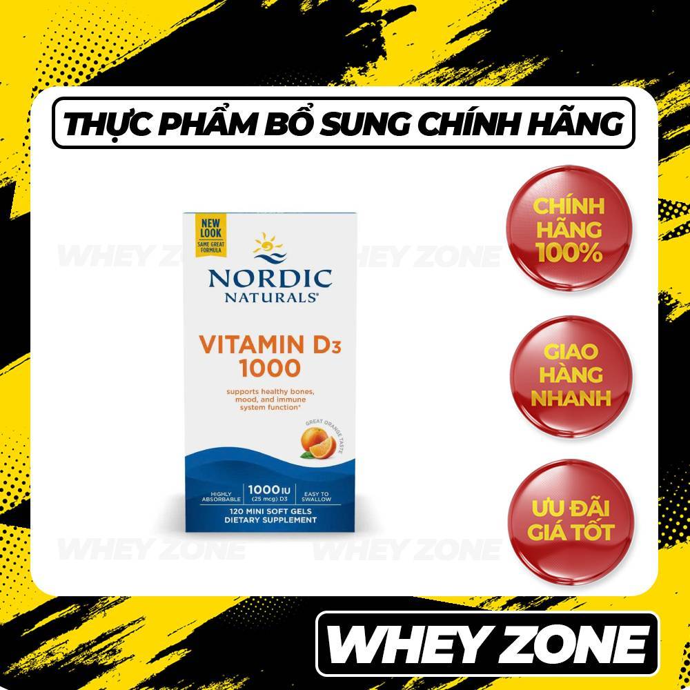 Nordic Naturals D3 1000 IU – Bổ Sung Vitamin D Hiệu Quả