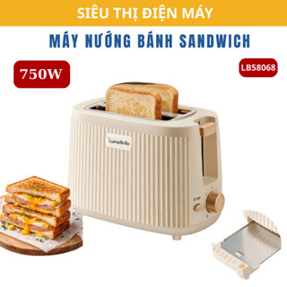 Máy nướng sandwichs Lumabella LB58068, SK-008B công suất lớn 800W, 6 nấc nướng bánh cho một bữa sáng nhanh chóng