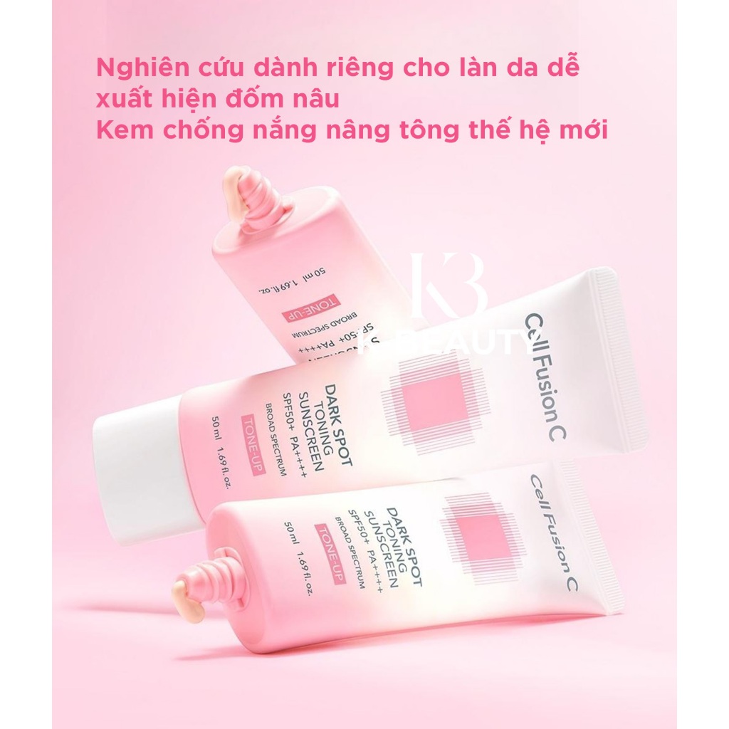 Kem chống nắng Cell Fusion C Dark Spot Toning Sunscreem SPF50+/PA++++ 50ml nâng tông dùng được cho mọi loại da. | BigBuy360 - bigbuy360.vn
