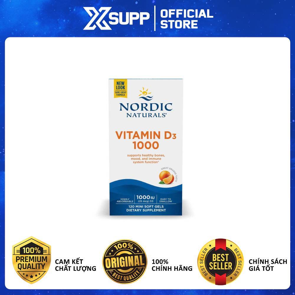 Nordic Naturals Vitamin D3 1000 IU – Tăng Cường Đề Kháng