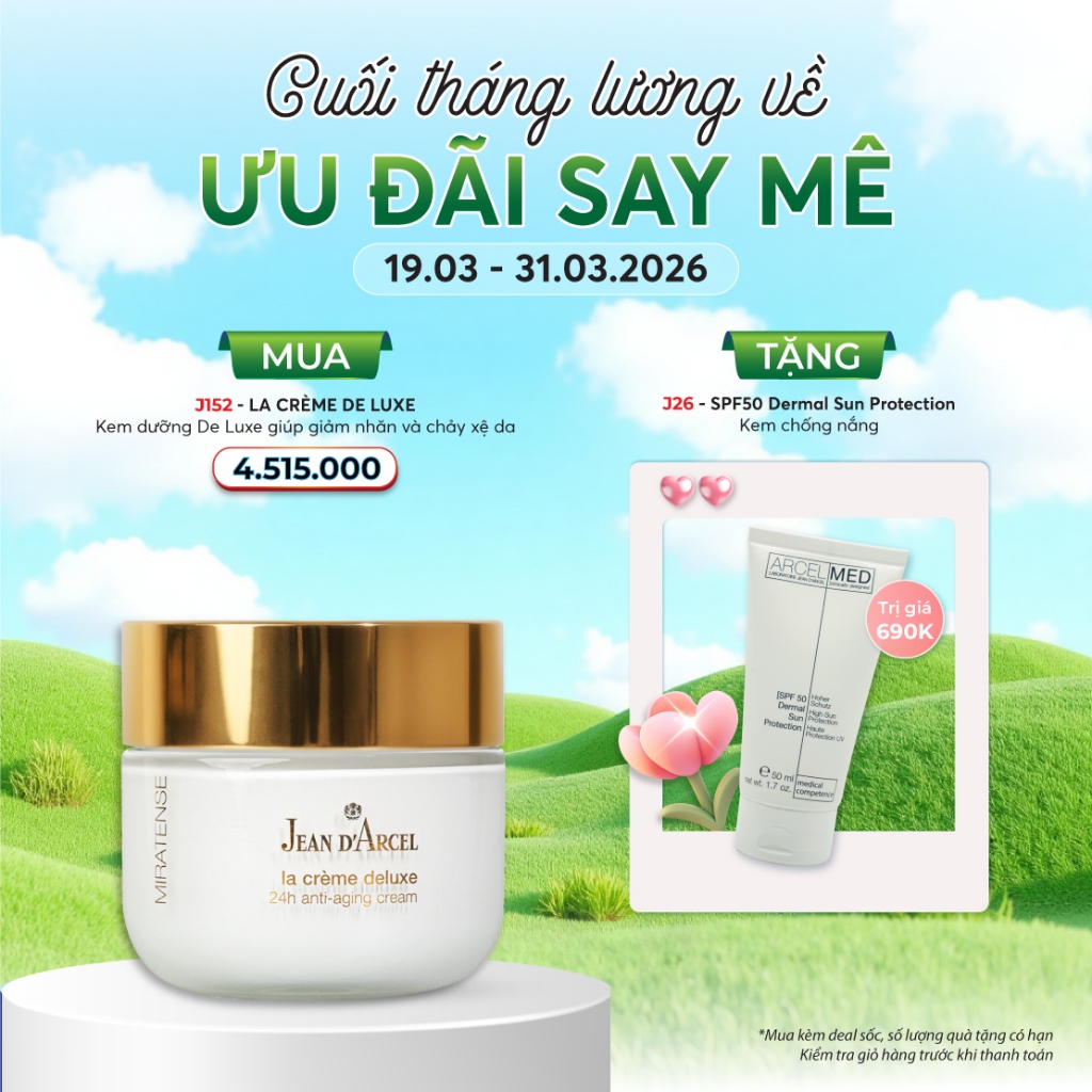 J152 Kem dưỡng De Luxe giúp giảm nhăn và chảy xệ da La Crème De luxe - Jean d'Arcel