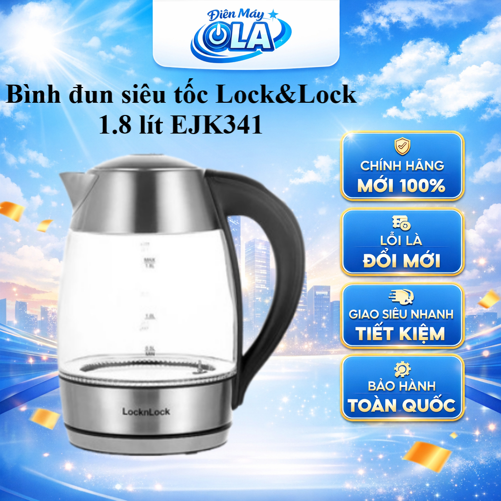 EJK341 - Bình đun siêu tốc Lock&Lock 1.8 lít EJK341 - GIAO TOÀN QUỐC