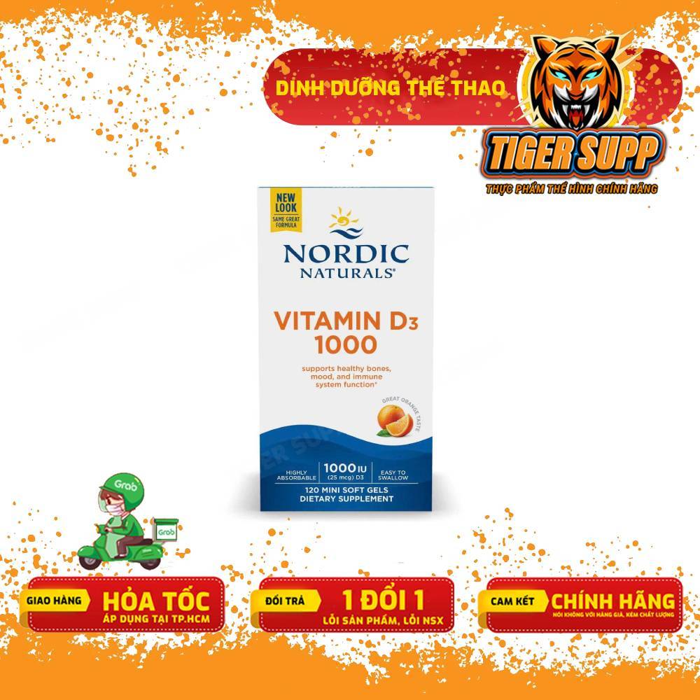 Nordic Naturals D3 1000 IU – Hỗ Trợ Cơ Thể Khỏe Mạnh