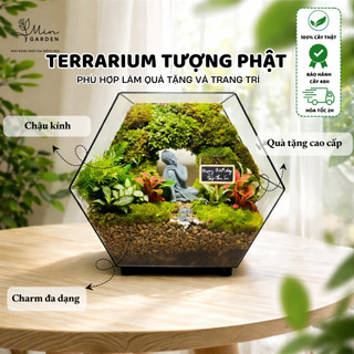 [Kèm Túi Và Thiệp] Terrarium Decor Tượng Phật - Phù Hợp Làm Quà Tặng và Trang Tri -  Min Garden