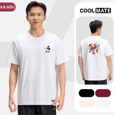 [MUA 2 GIẢM 5%][BST 2026]Áo thun cotton 100% 220gsm IN Mickey Cung Chúc Tân Xuân Áo đôi Coolmate
