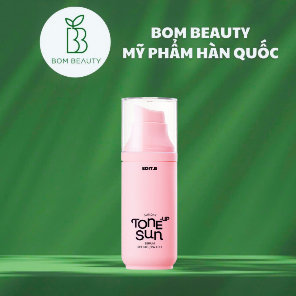 Kem Chống Nắng Nâng Tone Trắng Hồng Edit.B Sunday Tone Up Sun Serum PINK SPF50+ PA++++ 55ml
