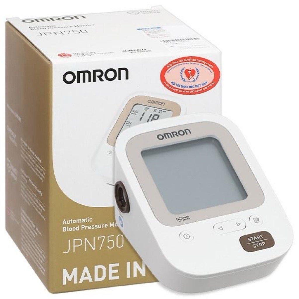 Máy Đo Huyết Áp Bắp Tay Omron JPN750, Đo Nhanh, Chính Xác, Bảo Hành 5 Năm Chính Hãng