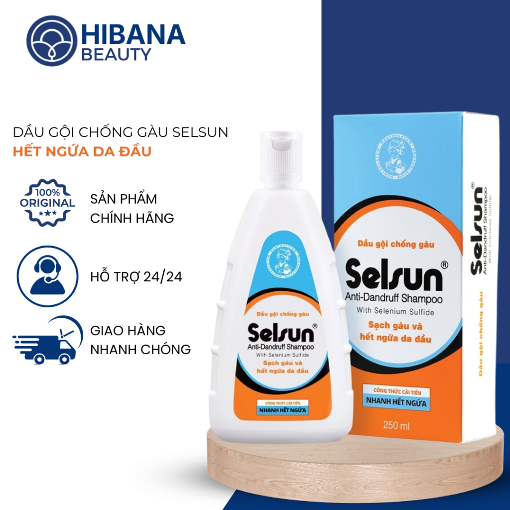 Dầu gội Selsun chống gàu, sạch gàu & hết ngứa da đầu Selsun Anti-Dandruff Shampoo 250ml