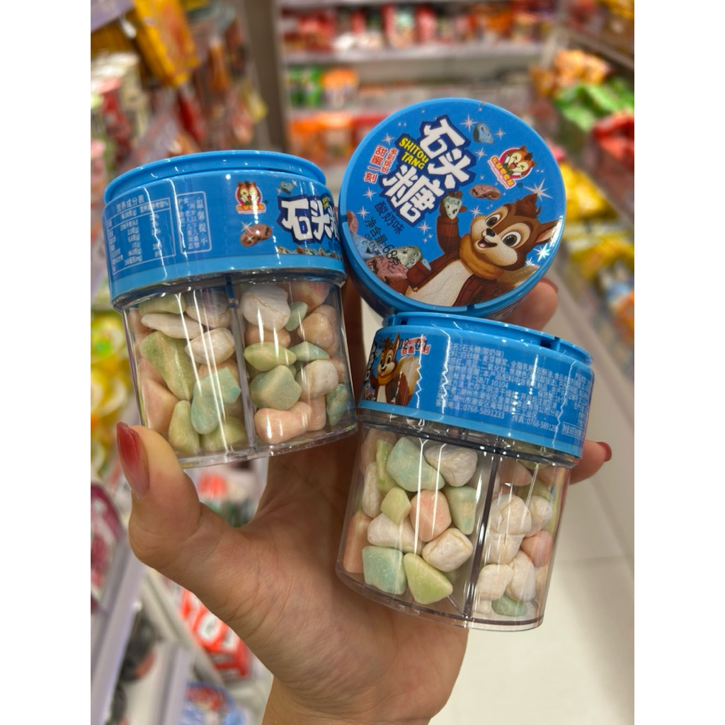 Kẹo Sỏi Socola Hũ siêu xinh– Hiệu 3 Con Sóc,Ăn là ghiền.