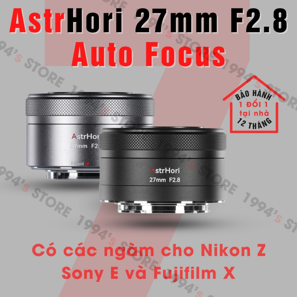 Ống kính AstrHori AF 27mm F2.8 Auto Focus - Lens đa dụng lấy nét tự động nhỏ gọn dành cho Fujfilm, S