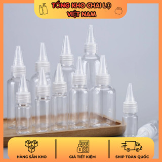 Chai Nhựa Pet Nút Nhọn 15ML – 250ML Dùng Đựng Gel Rửa Tay, Dung Dịch, Mỹ Phẩm Du Lịch Tiện Lợi