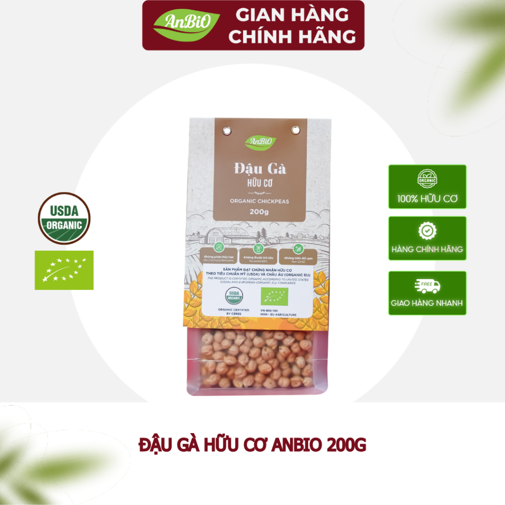 {CHÍNH HÃNG ANBIO} Đậu gà hữu cơ Anbio - Chứng nhận hữu cơ USDA & EU