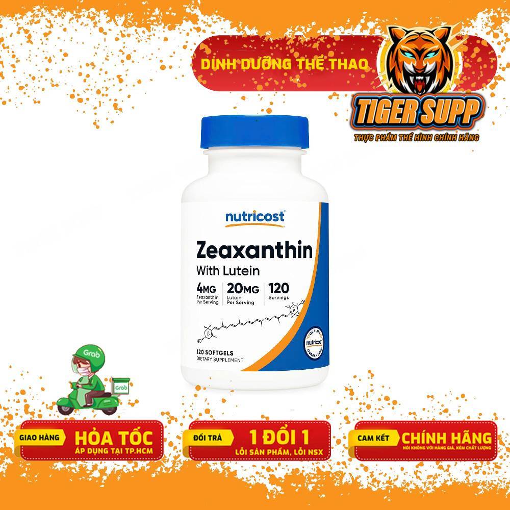 Viên Uống Nutricost Lutein 20mg Zeaxanthin – Bổ Sung Dưỡng Chất Cho Mắt, Nhìn Rõ Hơn