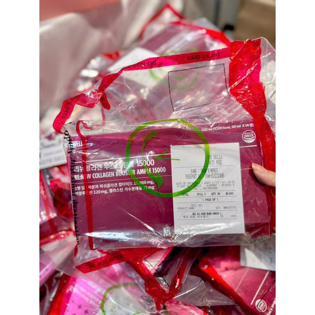 Sét Colllagen WELLIT đủ Bill chuẩn xách duty Hàn Quốc ( sét có bill như ảnh)