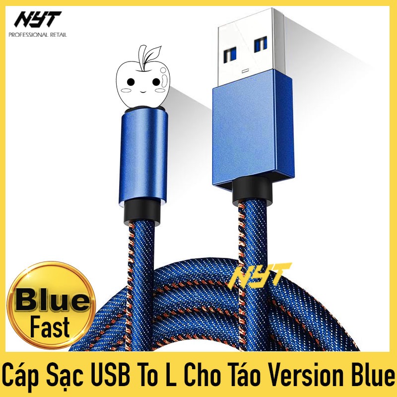 Dây Sạc Nhanh 3A 6/7/8/9/10/11/12/13/14 Bọc Jean Cực Bền NYT USL101