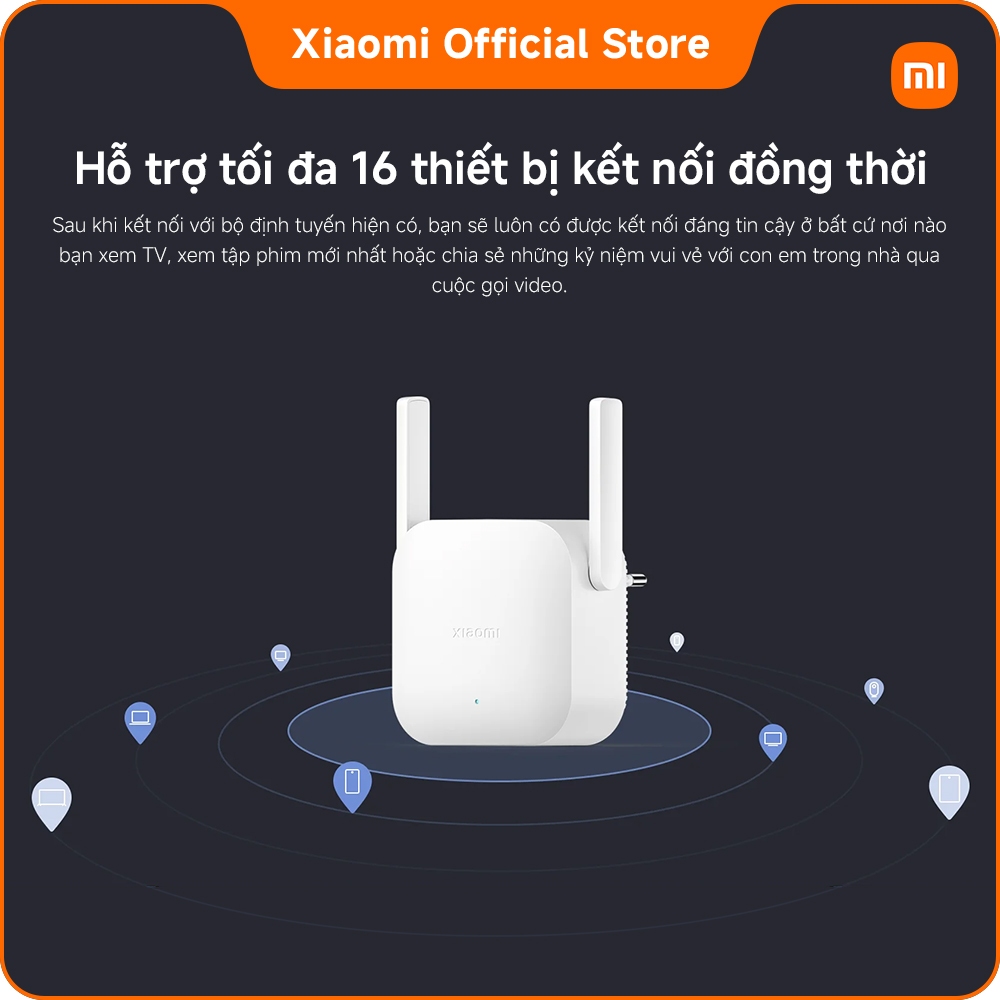 Xiaomi WiFi Range Extender N300 | 2x2 Ăng-ten rời | Thiết lập dễ dàng | 300Mbps | BigBuy360 - bigbuy360.vn