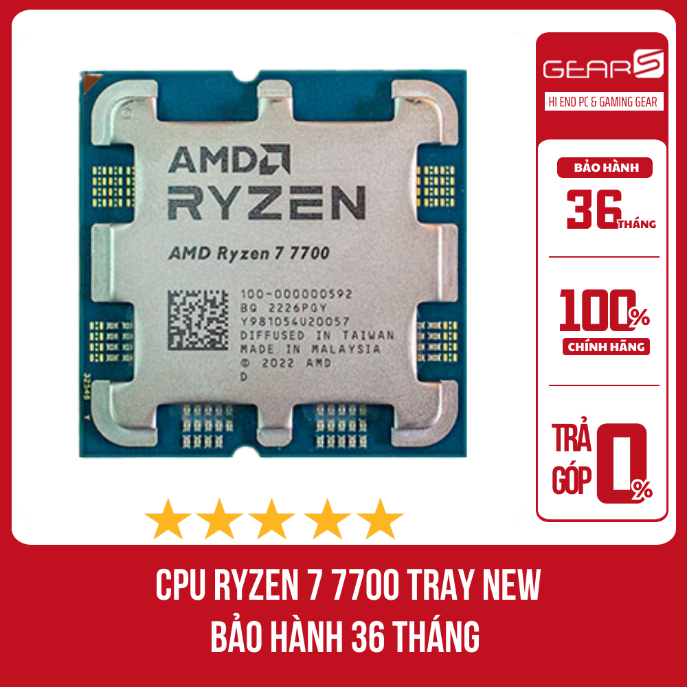 [FULL VAT]CPU Ryzen 7 7700 TRAY - Bảo hành 36 tháng