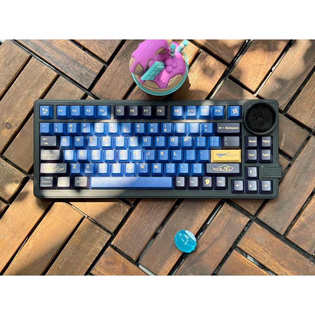 Bàn phím cơ Feker K75 3 Mode / Led Rgb / Mạch xuôi / Màn Hình led / Núm tùy chỉnh Đã mod Tungcustom