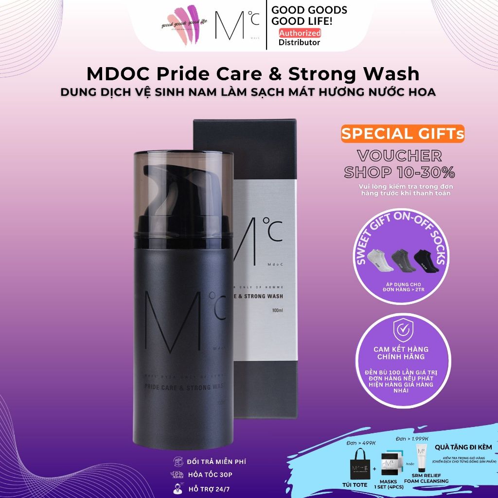 Dung Dịch Vệ Sinh Nam MdoC  Pride Care Strong Wash 100ml