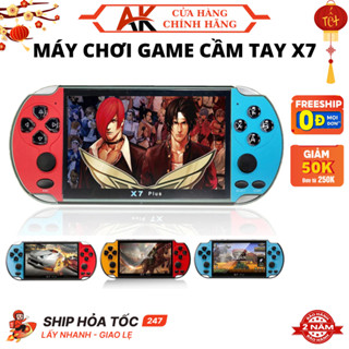 Máy Chơi Game Cầm Tay X7 Màn Hình 4.3 Inch Hỗ Trợ Chơi Game, Nghe Nhạc, Giải Trí, Bảo Hành 2 Năm