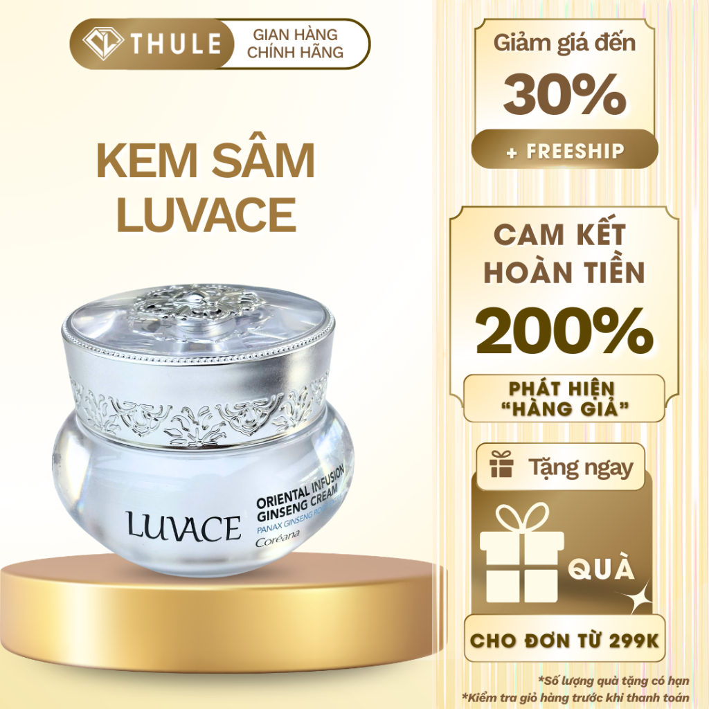 Kem Nhân Sâm Luvace K.orea [Chính Hãng] (50ml) - Dưỡng Da, Mờ Rãnh Nhăn, Trẻ Hóa Thu Le Store