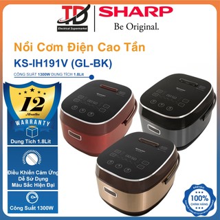 Nồi Cơm Điện Cao Tần Sharp KS-IH191V, 1.8Lit - 1300w, Công Nghệ IH 9 Chế Độ Nấu, Hàng Chính Hãng