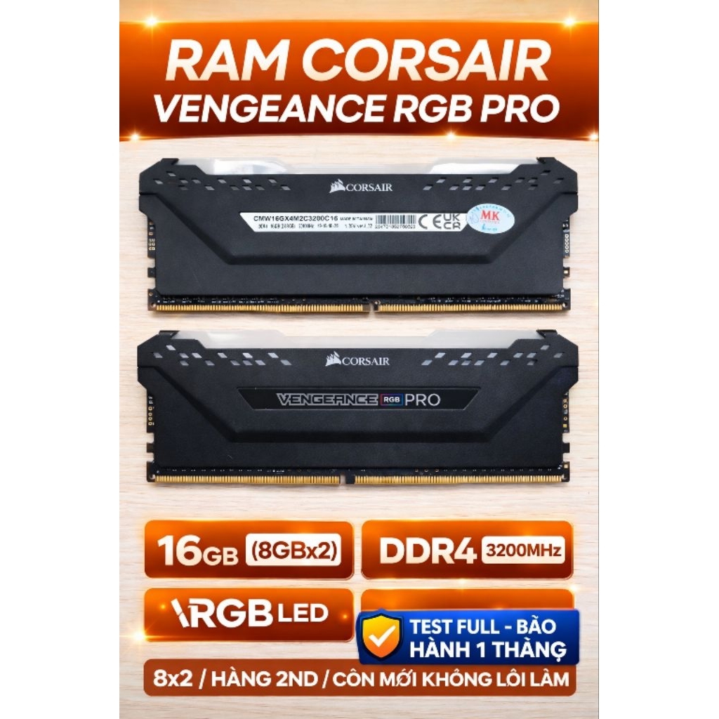 Corsair Vengeance RGB Pro 16GB (2x8GB) DDR4 3200MHz