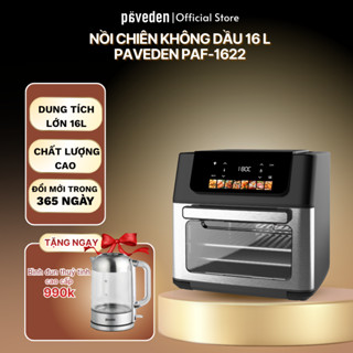 [Tặng bình đun 990K] Nồi Chiên Không Dầu 16l Pavaden PAF-1622 – Dung Tích Siêu Lớn, Chiên Sấy 2in1