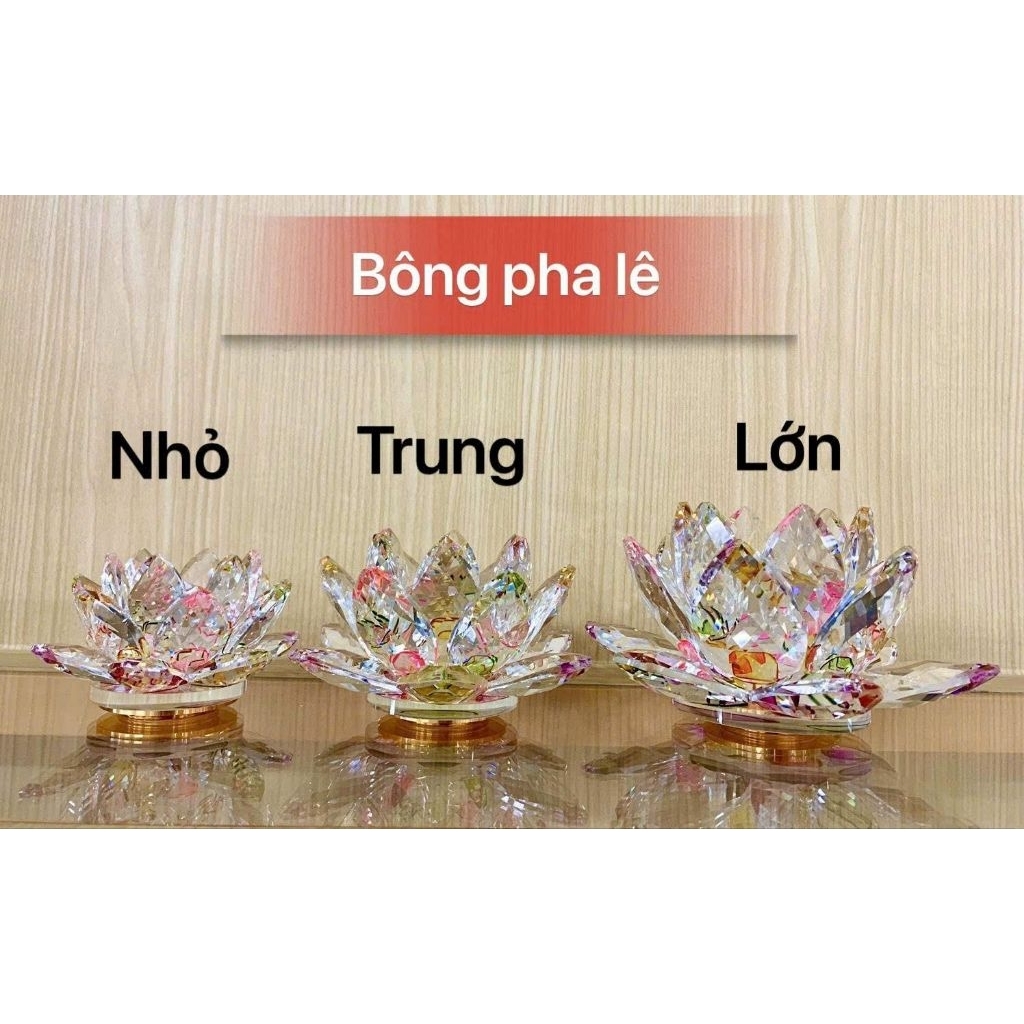 ✨ Đèn Thờ Pha Lê Rời Gắn Chân Đồng ( Quy cách tính cái )