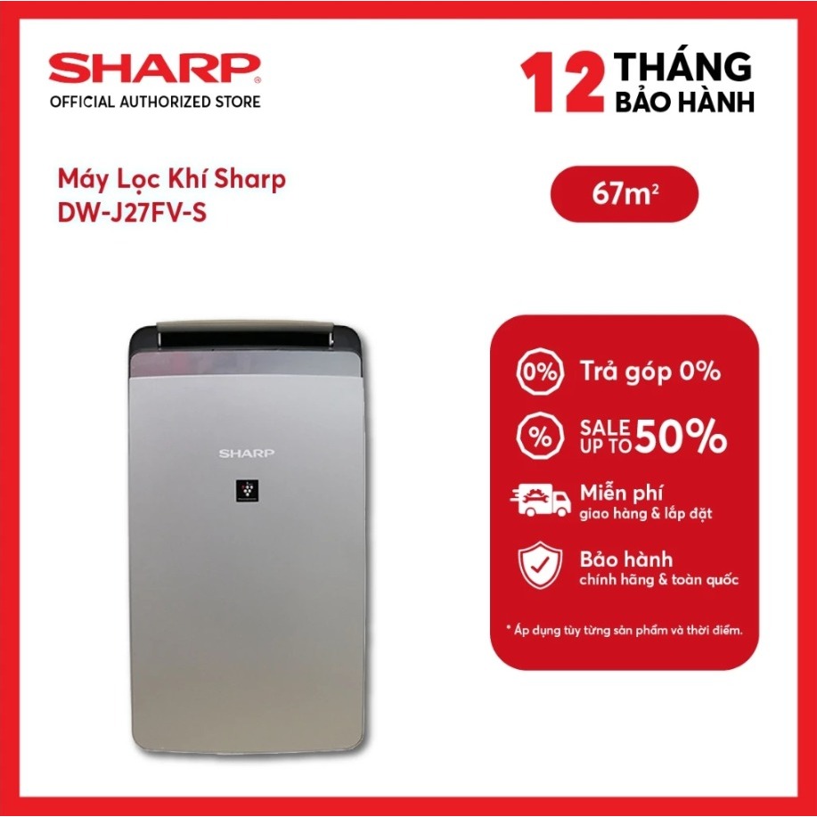 Máy Lọc Không Khí Và Hút Ẩm Sharp - 27L/Ngày - Plasmacluster Ion - Phòng ≤67m² - Bảo hành 12 tháng