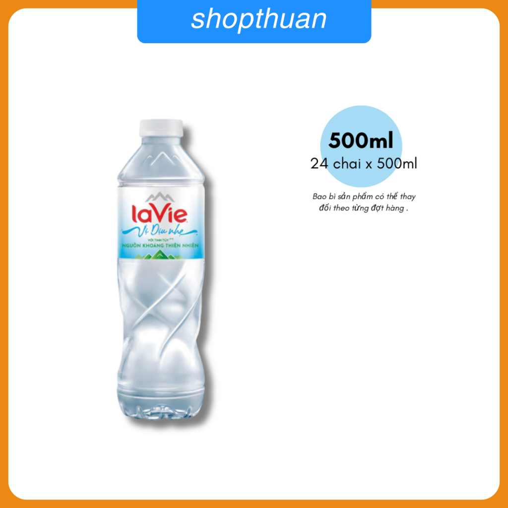 Thùng Lavie Vị Dịu Nhẹ 500ml (24 chai/thùng)