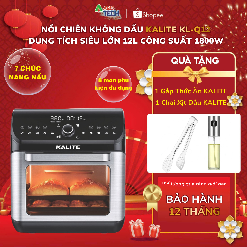 ✔️Nồi chiên không dầu Kalite KL1200 Dung tích 12L Công Suất 1800W✔️Chính Hãng ✔️Bảo Hành 12 Tháng✔️