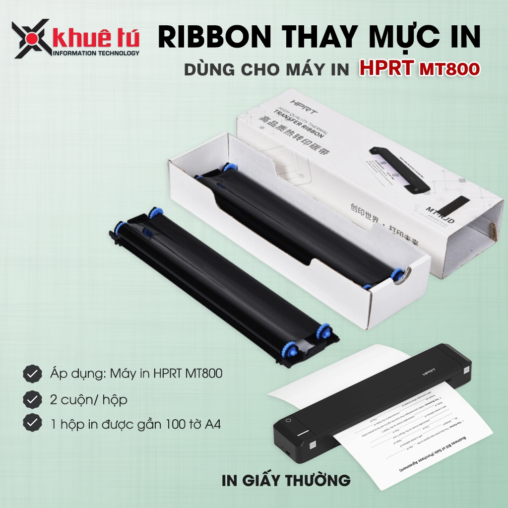 Hộp Ribbon Thay Thế Mực Dùng Cho Máy In HPRT MT800