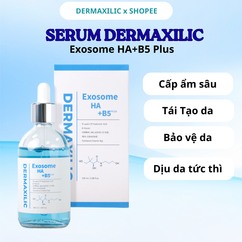 Serum HA B5 Plus Exosome Dermaxilic KR.LAB  Cấp Ẩm Phục Hồi, Dưỡng Trắng Căng Bóng Da 100ml| Cherry 