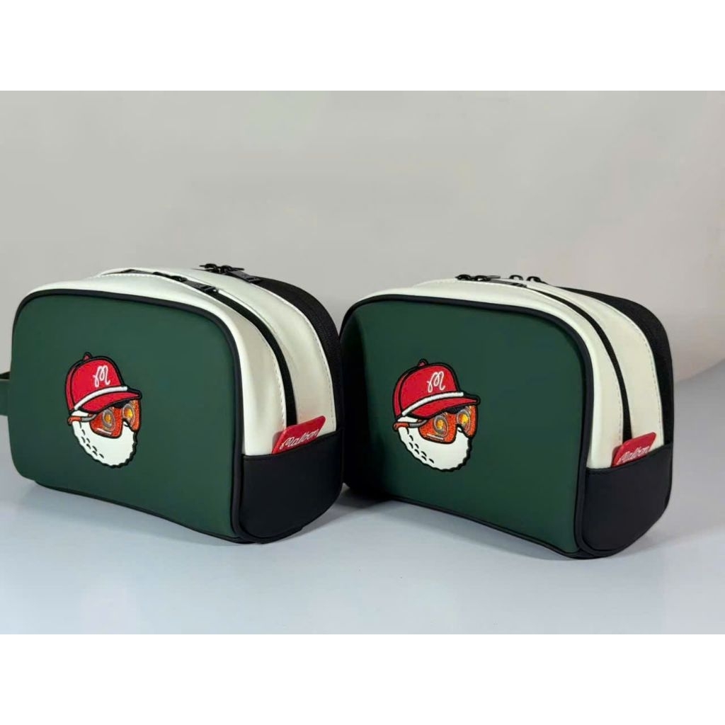 [HÀNG NHẬP KHẨU] Túi cầm tay golf  Malbon da PU chống nước – Túi mini họa tiết bóng mũ phối màu thời