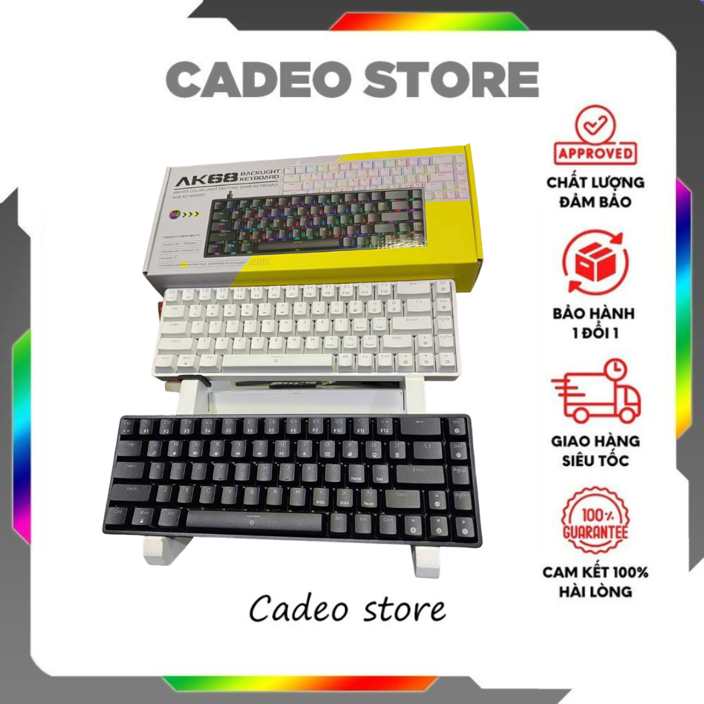 Bàn Phím Cơ AK68 RGB – Thiết Kế 68 Keys, Gõ Sướng, Phù Hợp Gaming & Văn Phòng