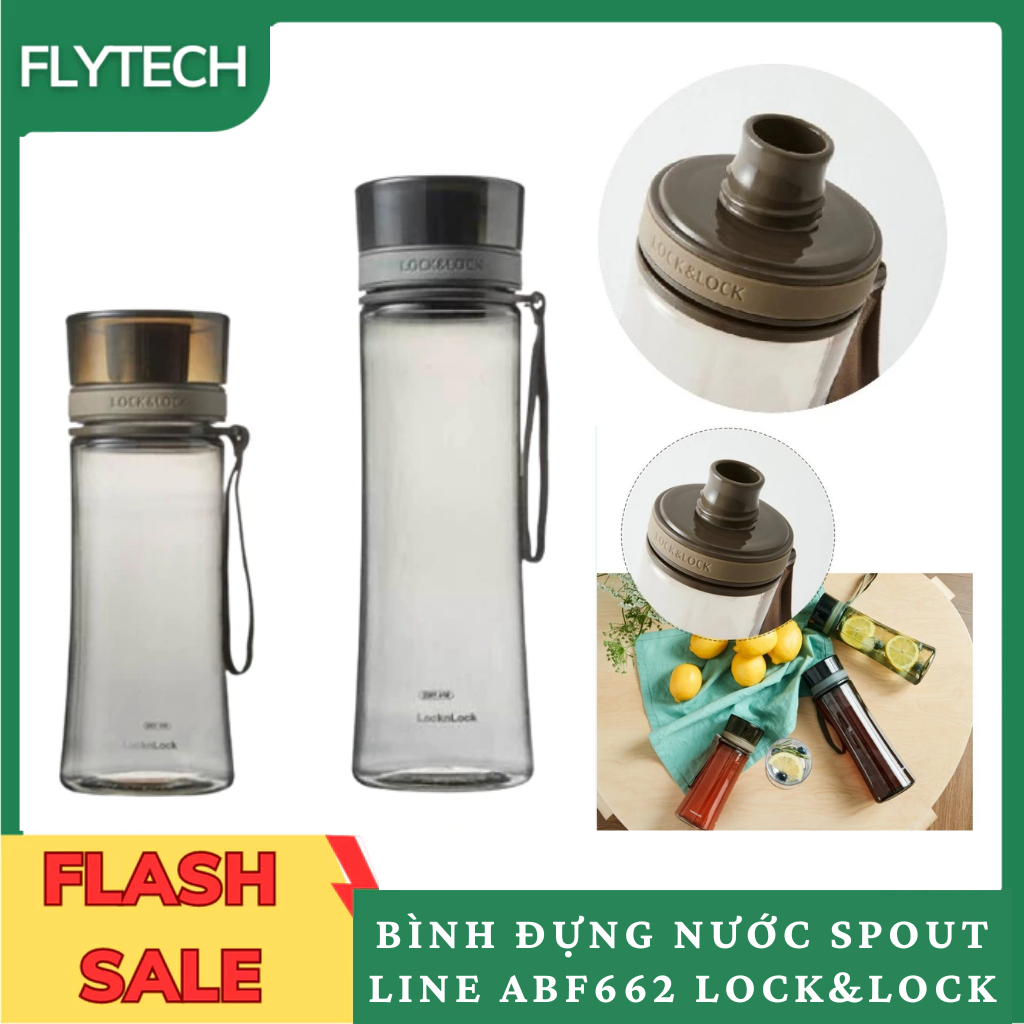 Bình nước Spout Line ABF662 Lock&Lock, chất liệu nhựa an toàn không BPA cho người sử dụng