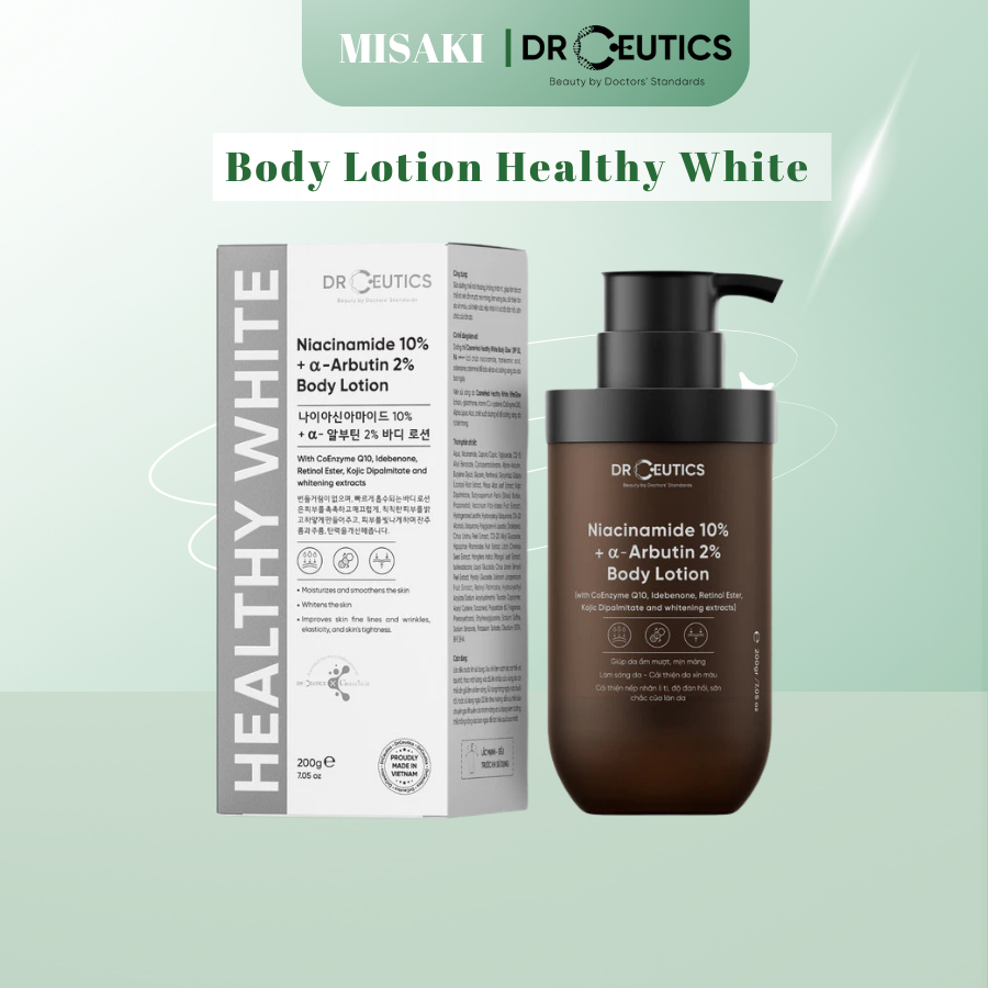 DRCEUTICS Sữa Dưỡng Thể Trắng Da DrCeutics Body Lotion Healthy White (200ml)