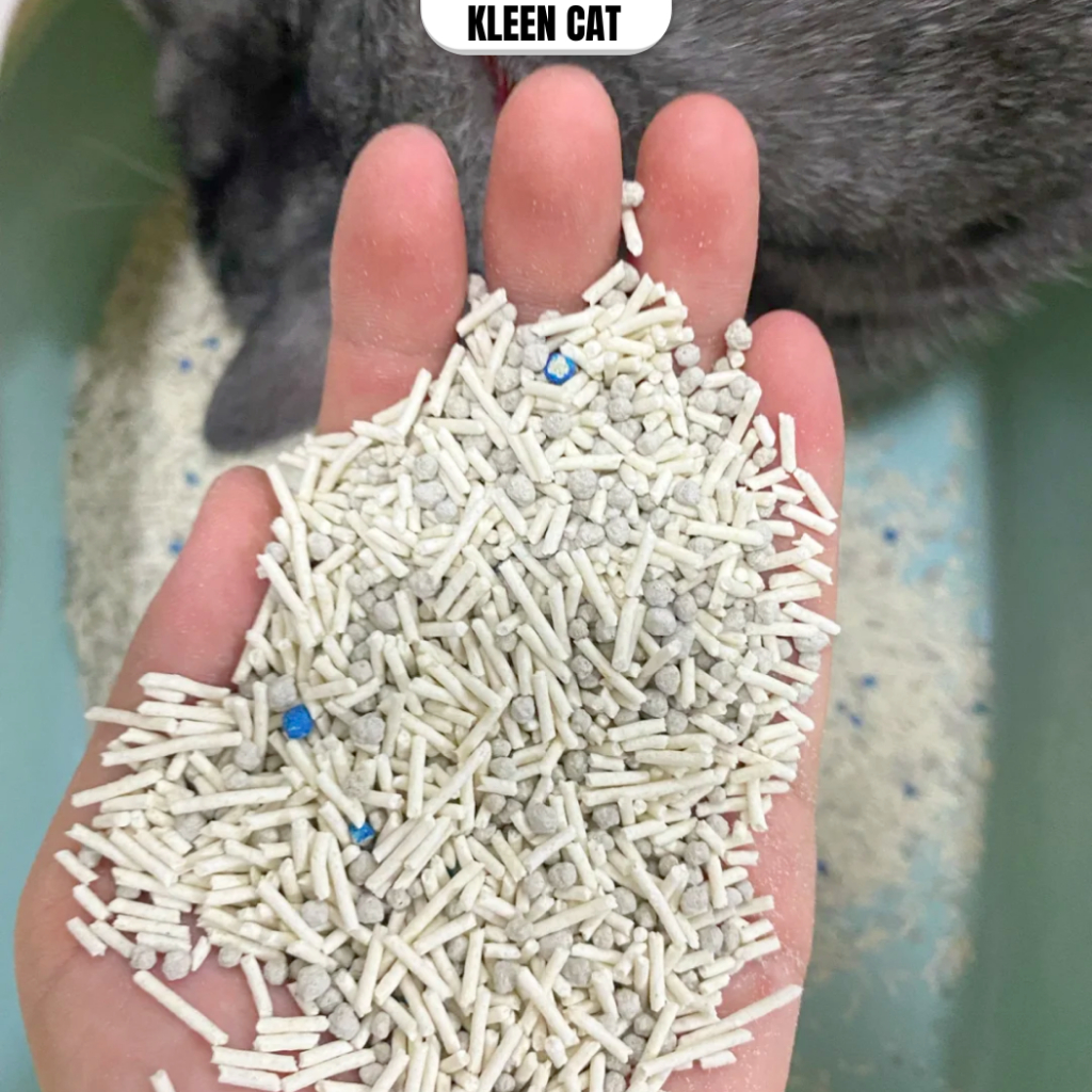 Cát Đậu Nành Mix Đất Sét Vệ Sinh Cho Mèo Kleen Cat 7L, Cát Đậu Nành Mix Tan Trong Nước