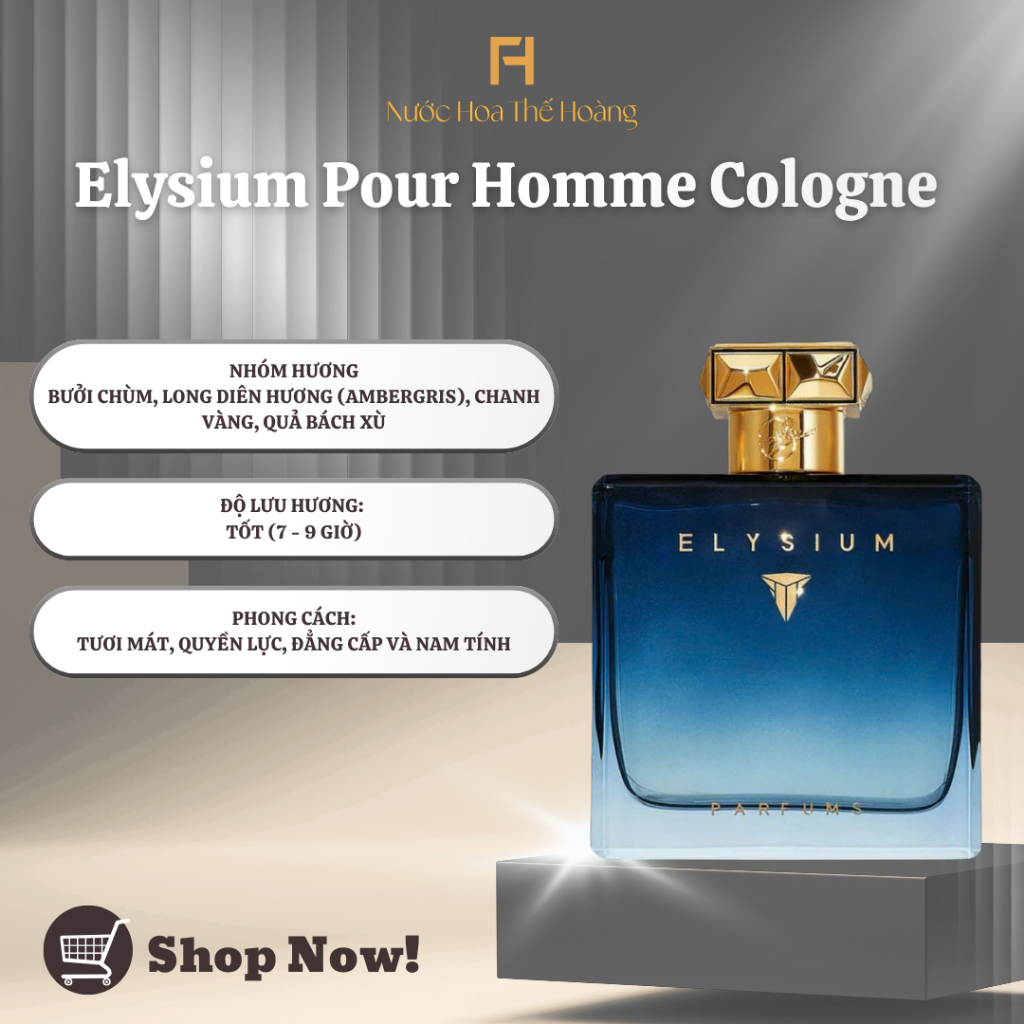 (SHOP MỚI) Nước Hoa Nam RJ Elysium Pour Homme Chiết 10ml - 20ml - Nước Hoa Thế Hoàng Store
